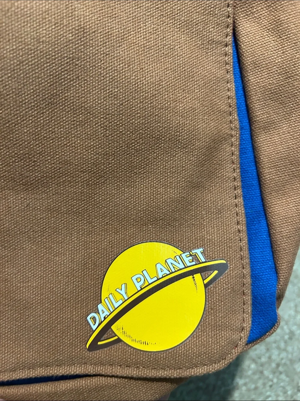 Daily Planet Superman Brown Canvas Messenger Bag for Men